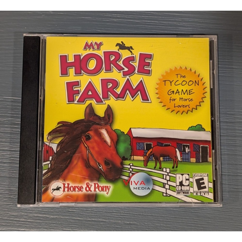 My Horse Farm Tycoon Game PC CD-ROM Viva Media Horse & Pony 2004 Vintage